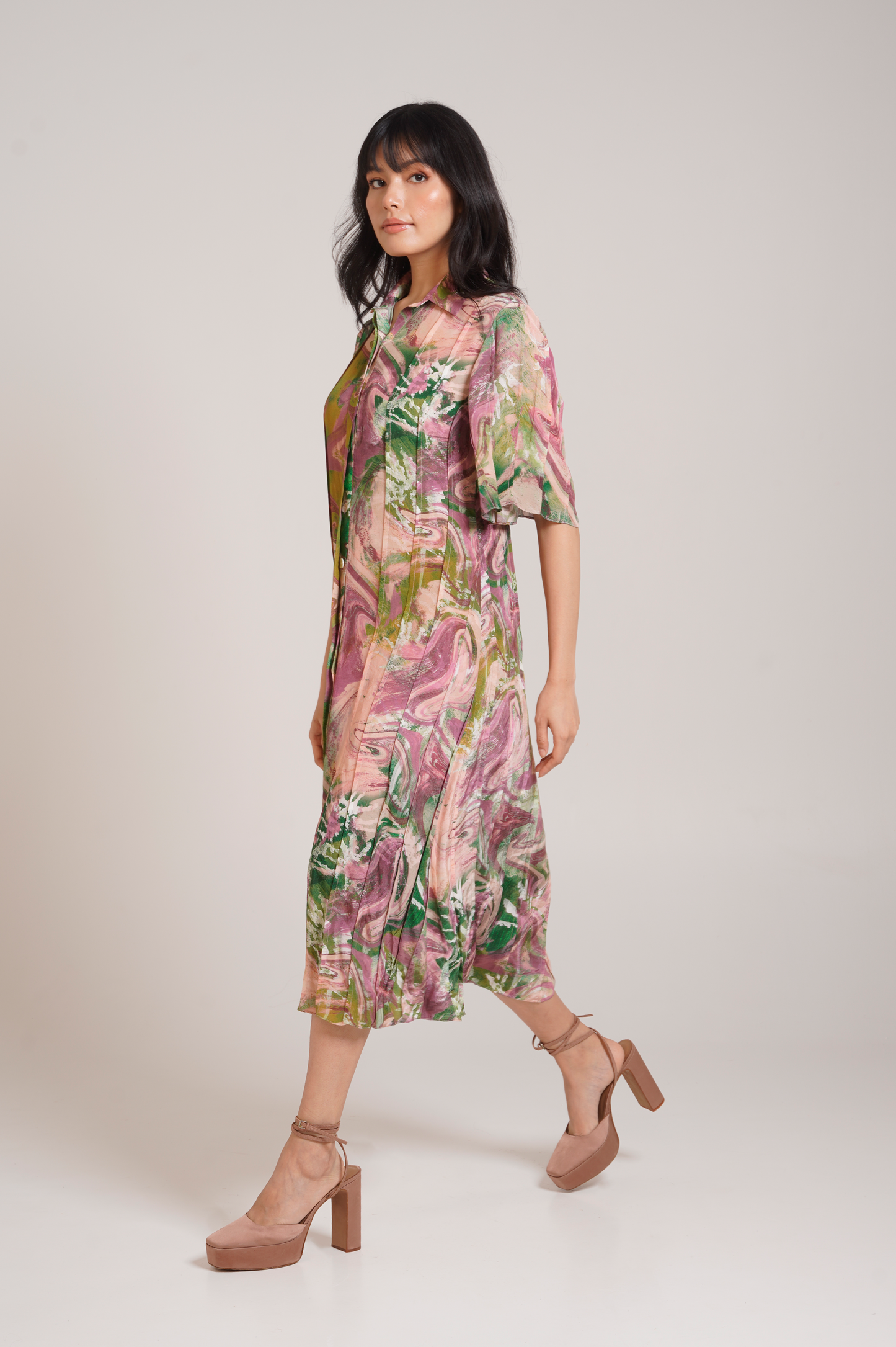 Ira Pleated Dress