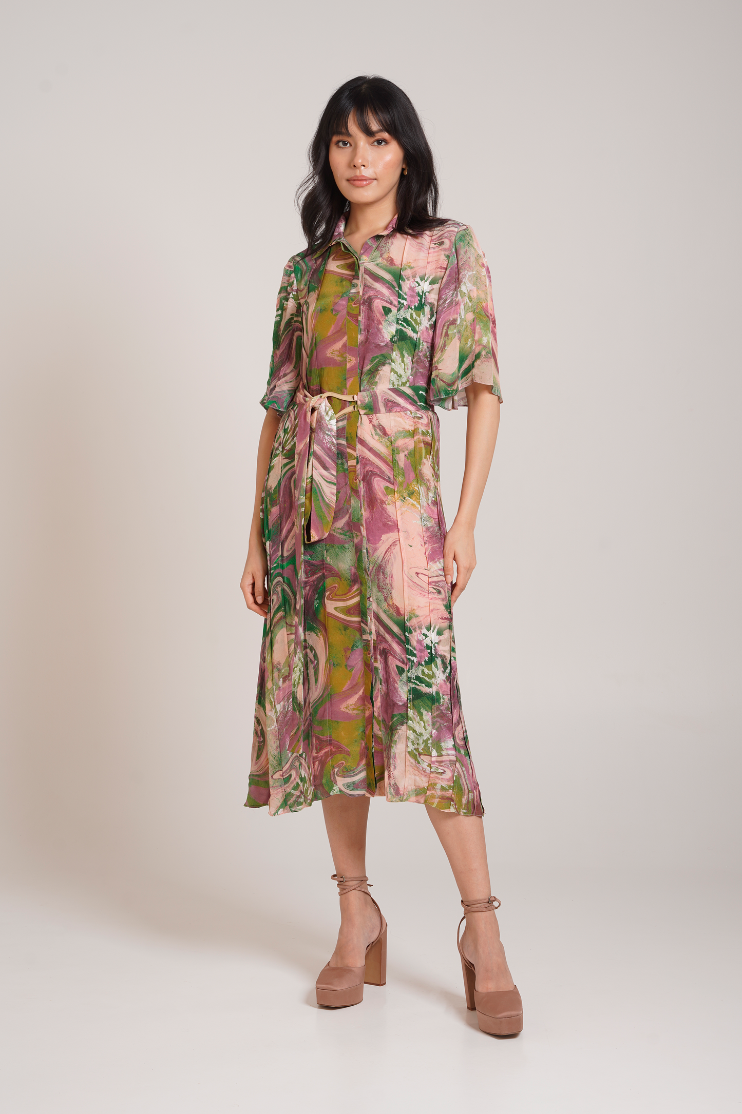 Ira Pleated Dress