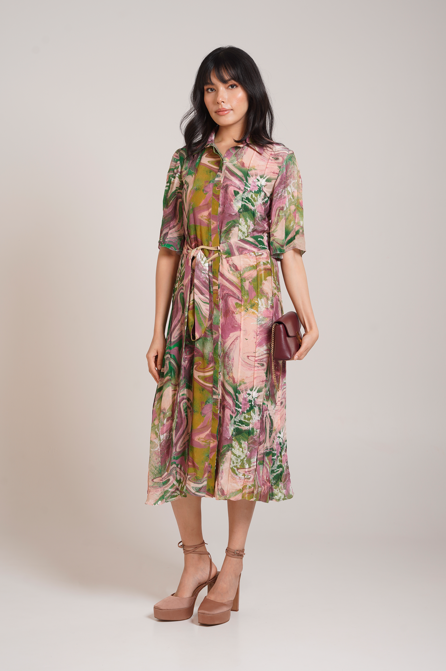 Ira Pleated Dress