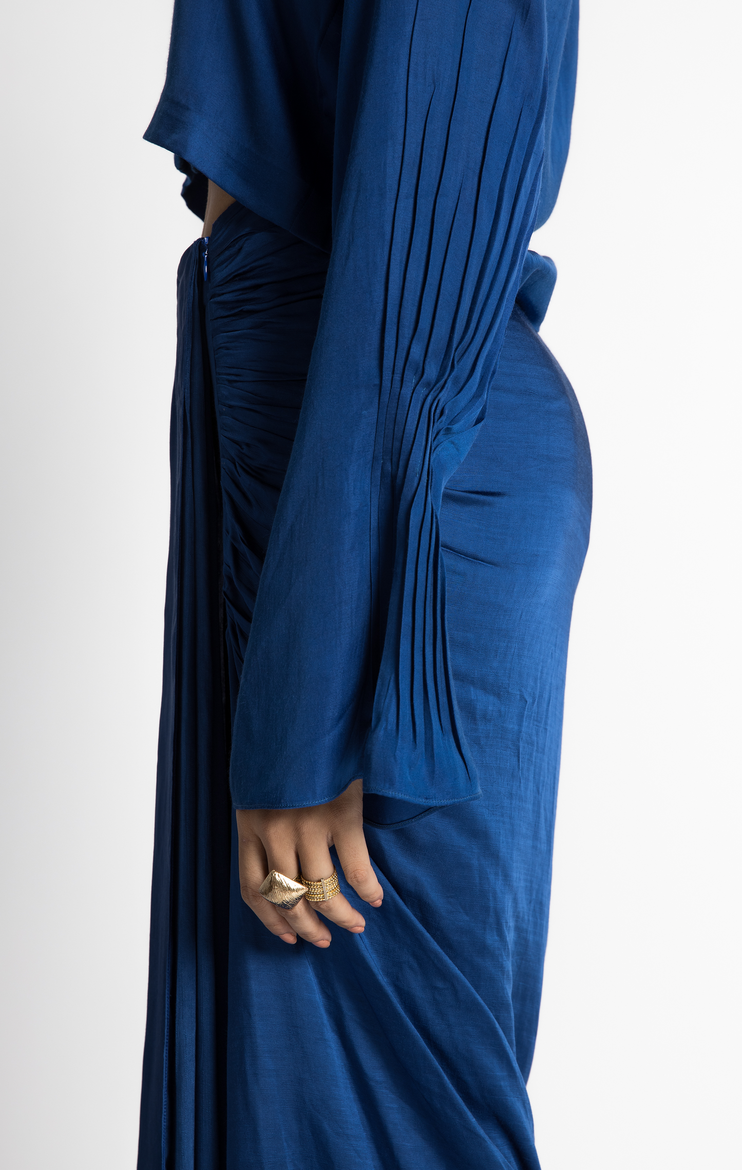 Sapphire Cropped Shirt Set