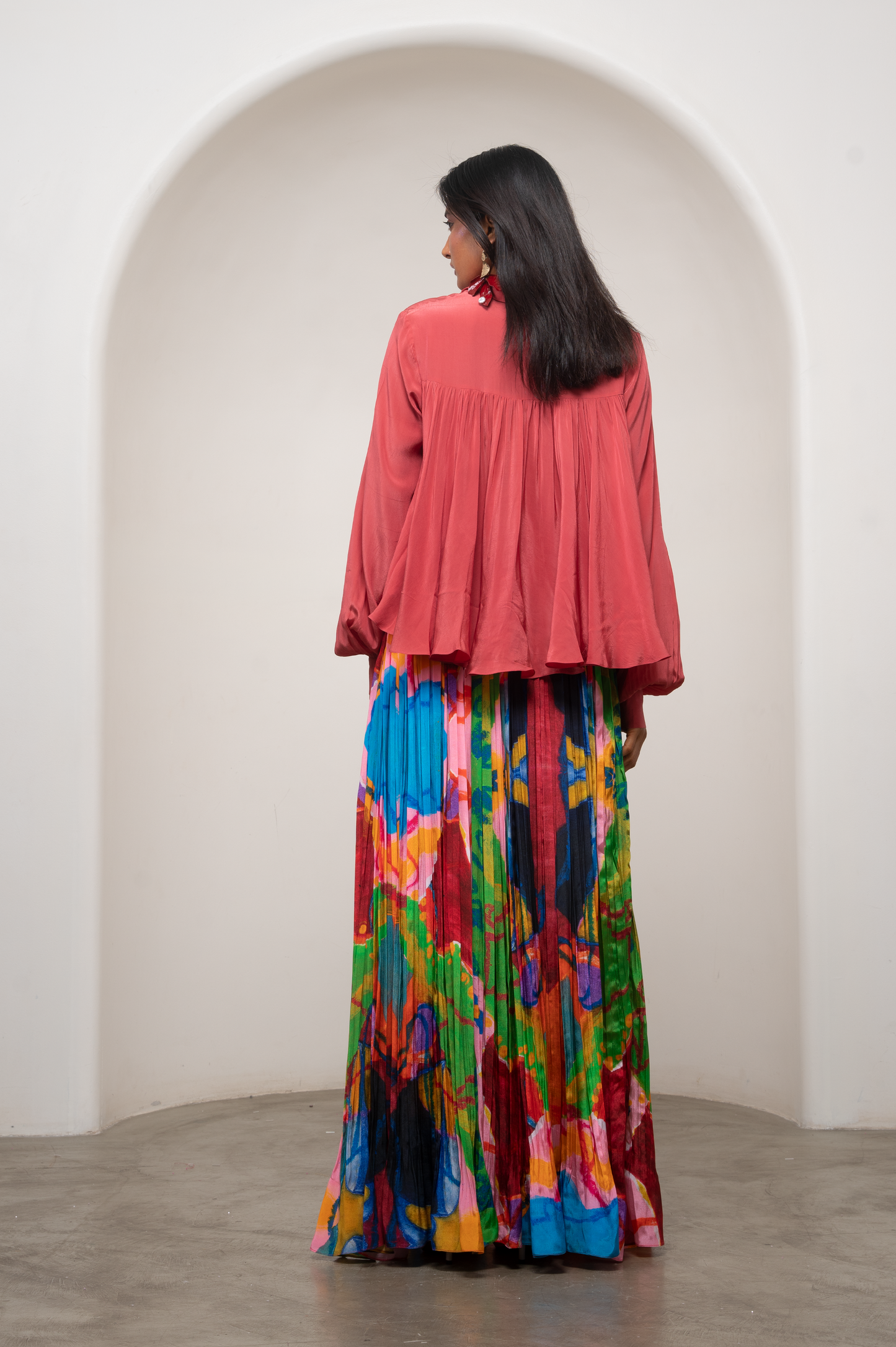 Sena Gathered Top & Skirt