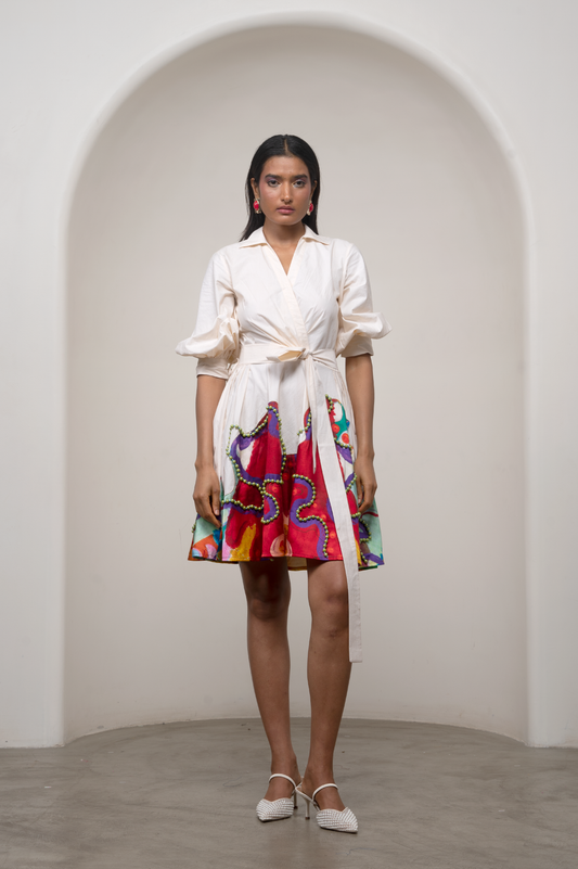 Alya Tie-Up Dress