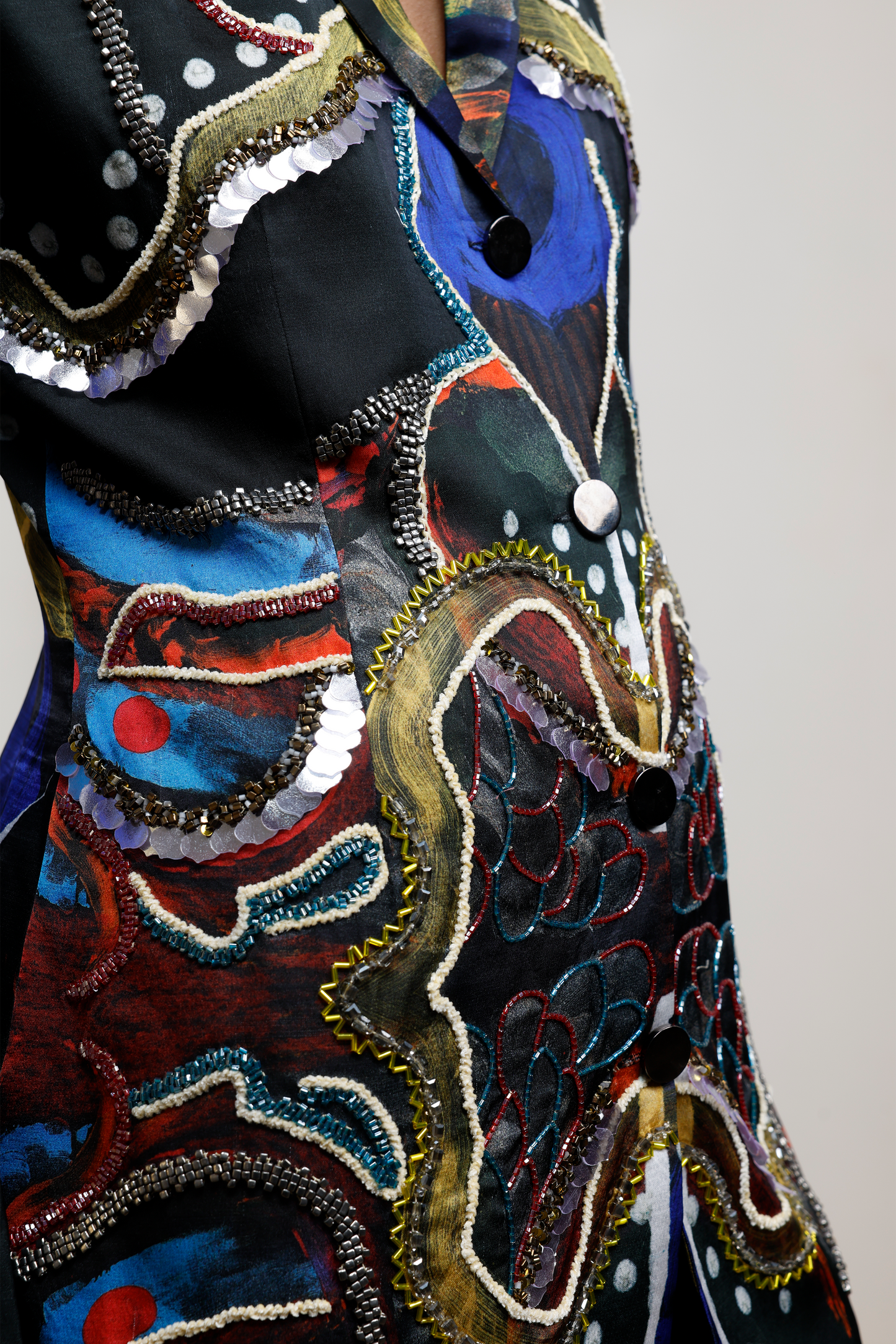 Saeri Embroidered Blazer Dress