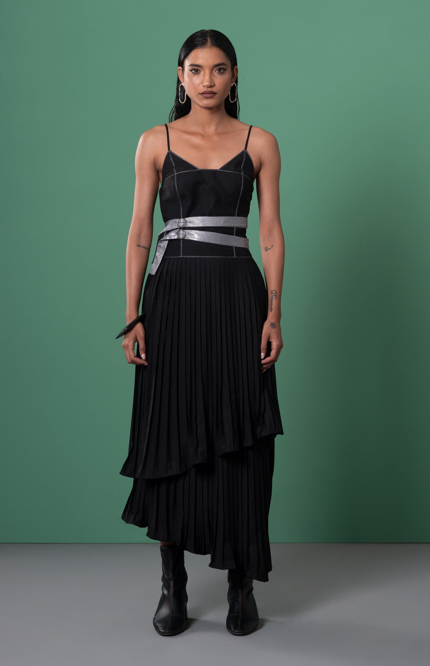 Kuro Pleated Dress