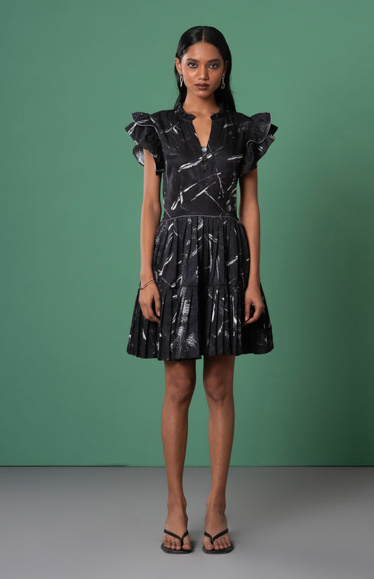 Onyx Ruffled Dress