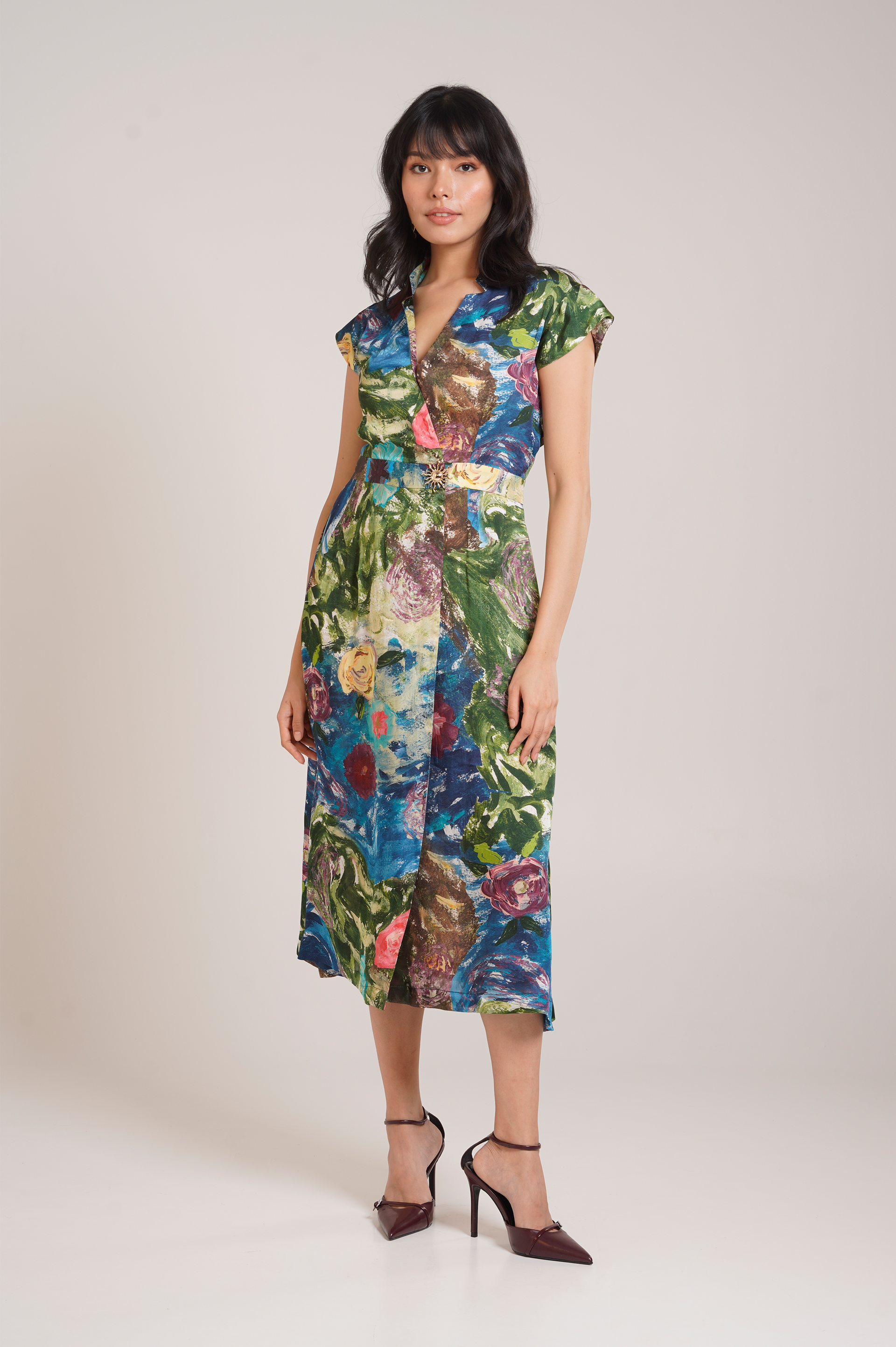 self portrait 3d floral midi dress Cream 3D Flower Satin Mini Dress – self-portrait-US