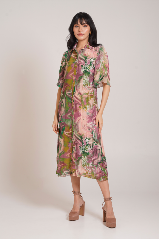 Ira Pleated Dress