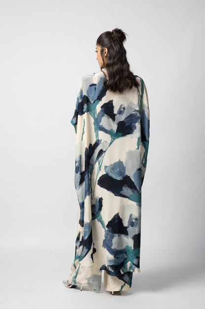 Marble Draped Kaftan Set